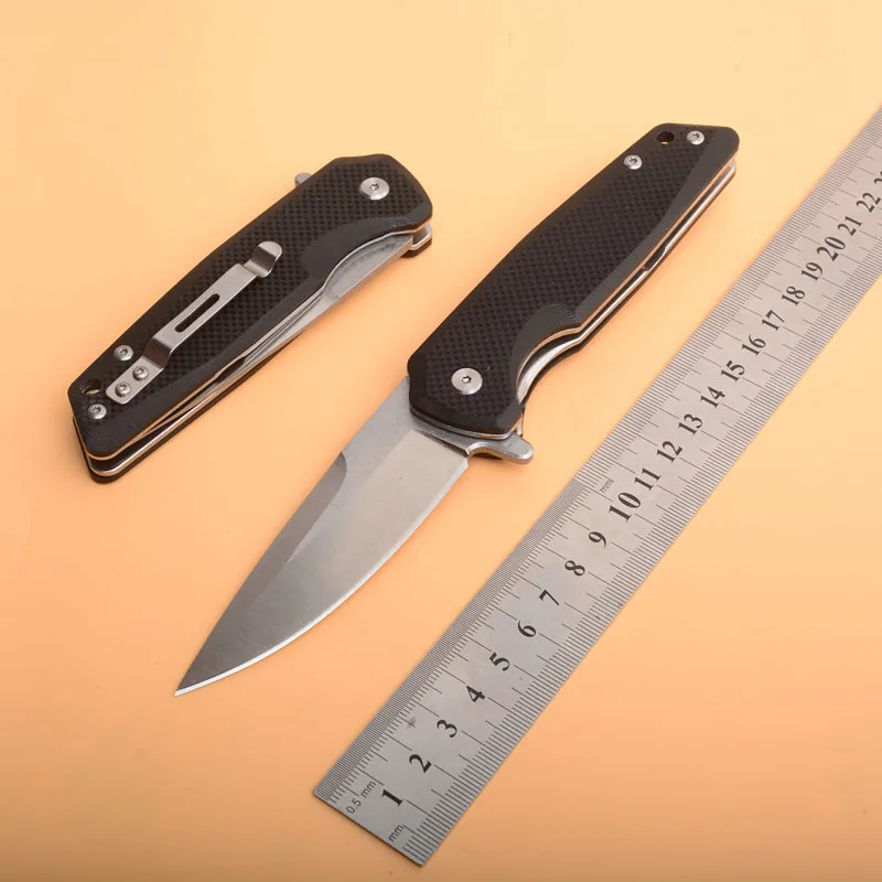 

Folding knife 440C Blade ball bearing G10 handle outdoor camping hunting knife pocket survival tactical Knives EDC hand tools