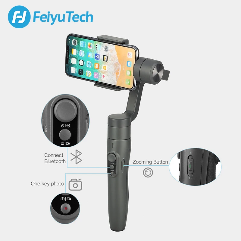  FeiyuTech Feiyu Vimble 2 Smartphone Gimbal Handheld Stabilizer for Korea with 183mm Extension Pole 