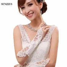 Для женщин без пальцев Прихватки для мангала локоть аппликации Свадебные перчатки с Бусины трау handschoenen