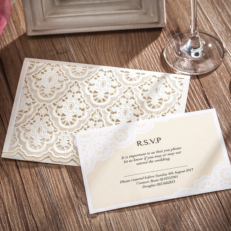 Элегантный Кружево цветок Кот Цвет Свадебное приглашение|flower cards|card cardcard invitation |
