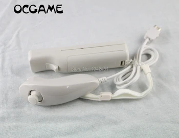 

OCGAME BY DHL High quality 7 colors to choose Remote and Nunchuck Controller with Hand Strap for Wii 10pcs/lot