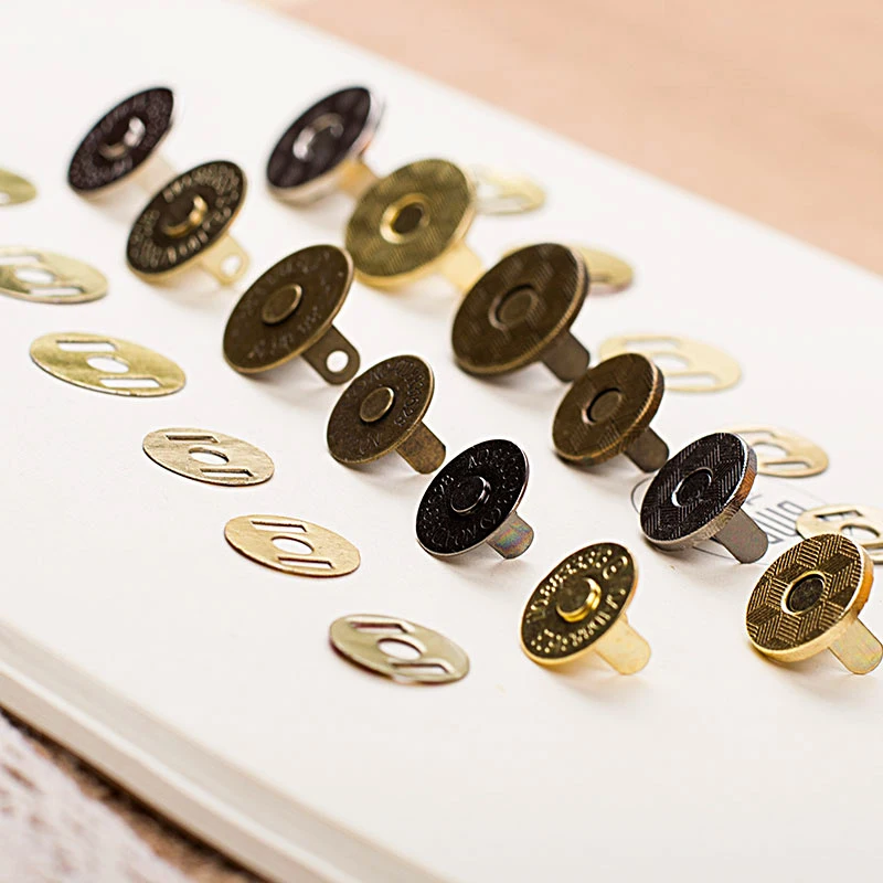 20 комплектов ультратонкие металлические кнопки с магнитной застежкой|clasp silver|buckle
