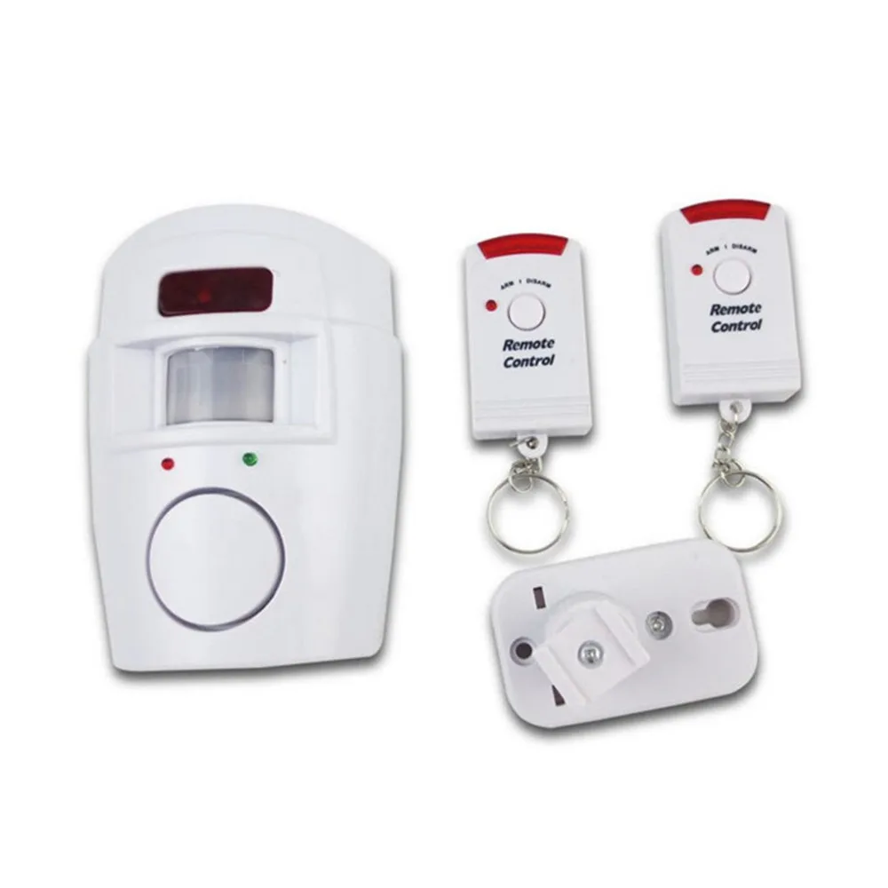 

Infrared alarm sensor home security PIR MP anti-theft motion detector alarm monitor wireless alarm system + 2 remote controls