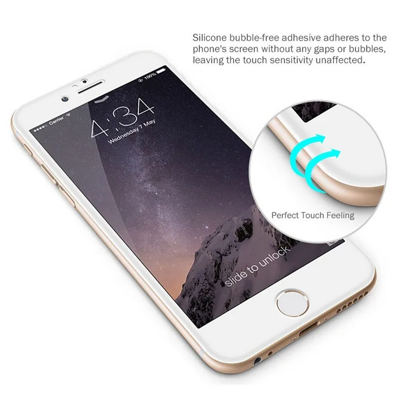 Защитное стекло 9H закаленное для iPhone 6 6S 7 8 X SE 5 5C Plus XS Max XR S Flim|Защитные стёкла и