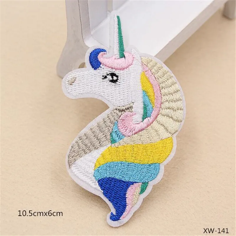 Free Shipping 10pcs/lot Iron On Patches Embroidered Unicorn Patch