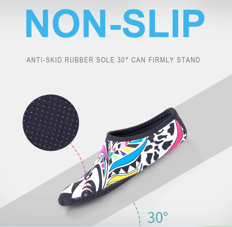 SBART 2 мм неопреновые нескользящие носки для дайвинга Красочные противоскользящие пляжные спортивные носки плавательные ботинки для серфинга для взрослых ботинки к гидрокостюму I