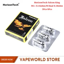 3 шт.-9 шт. оригинальная HorizonTech катушка Falcon King M1+ 0.16ohm/M-двойная 0.38ohm основная головка аксессуары для электронной сигареты для Falcon King Tank