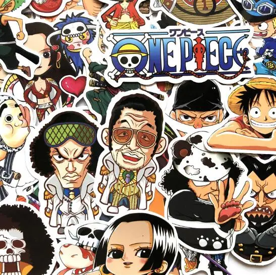 60 шт./лот аниме 2018 цельнокроеные наклейки Luffy для автомобиля ноутбука ПВХ Рюкзак