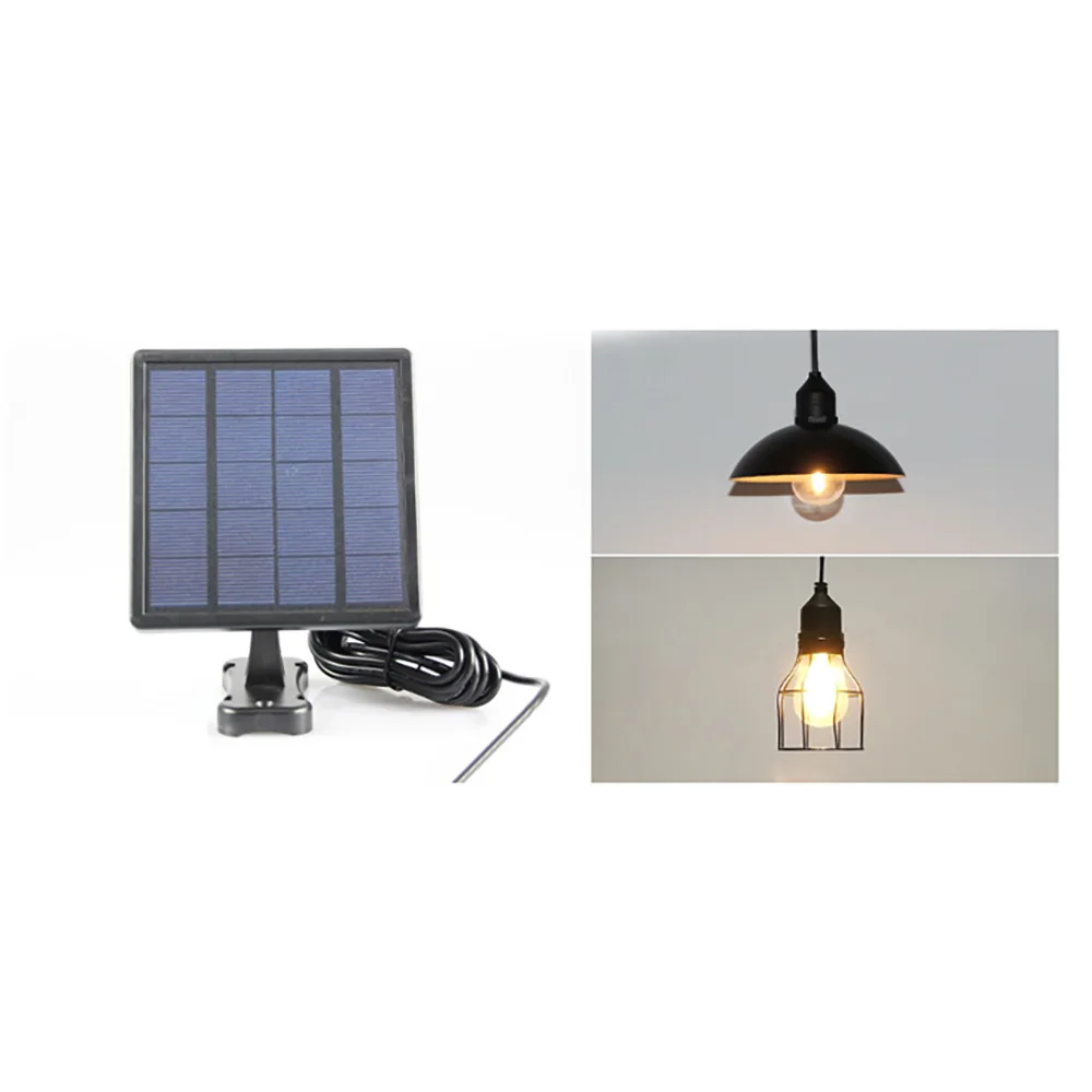 

Solar Powered Pendant Light Retro Lampshade Bulb Solar Panel Lamp With 3 Meters String Outdoor Hanging Solar Light for Garden