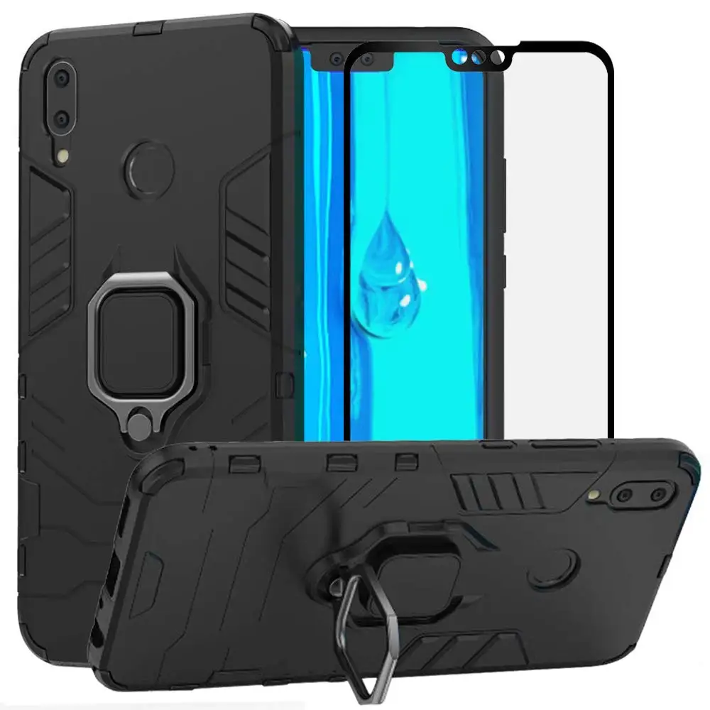 

Case For Huawei Y6 Y7 Y9 Y5 Prime 2019 2018 Cover Armor Ring Holder Kickstand Shockproof Cover For Huawei Honor 8A 7A 7C 8S Case