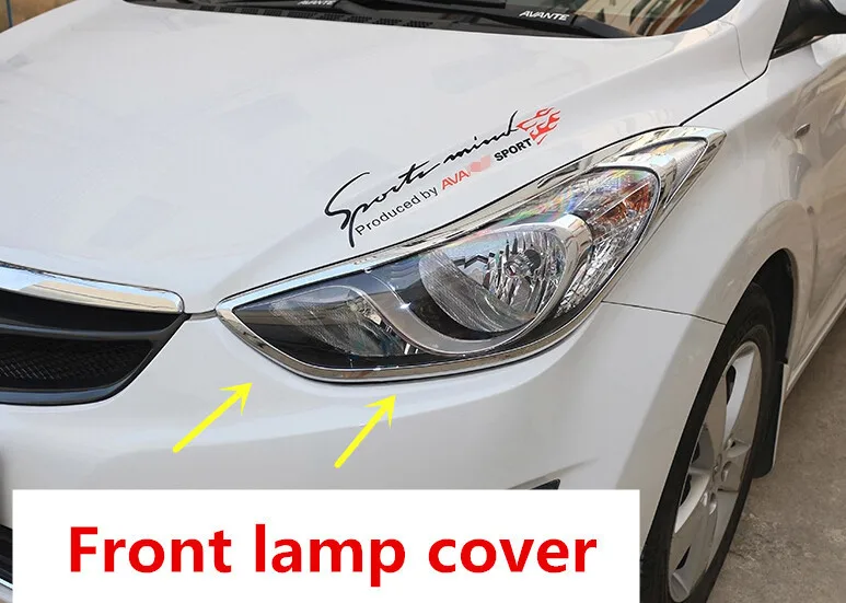 Car part front lamp cover headlight cover trim for hyundai elantra 2012