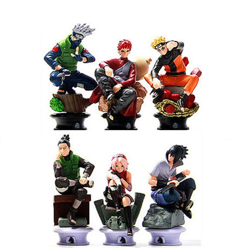 

Naruto 6pcs/set Kakashi Gaara Sakura Action Figures Toy Doll 10cm