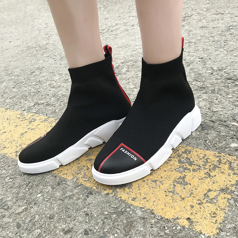 Weweya Sock Sneakers 2018 Women Design Running Shoes Slip