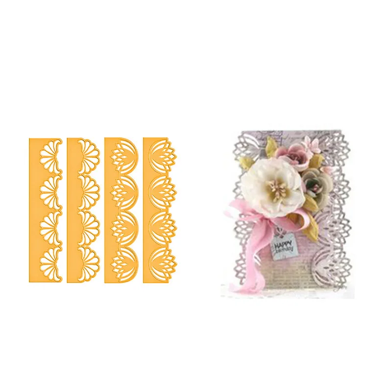 

Eastshape 4 Pcs/lot Metal Cutting Dies Scrapbooking For Card Making DIY Embossing Cuts Dies New Craft Patterns of Strip Frame
