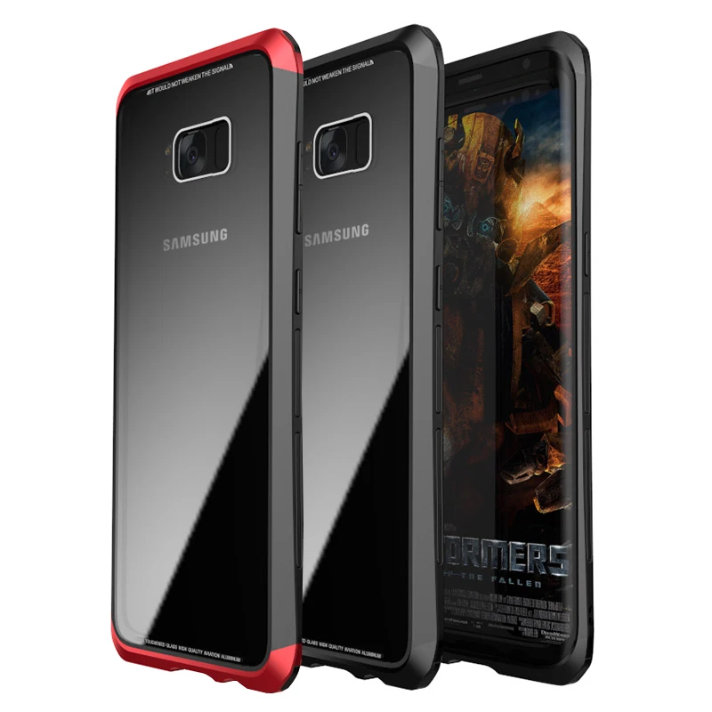 Для Samsung Galaxy S8/S8 плюс Чехол двойной дракон Пластик рамка + прозрачная пленка из