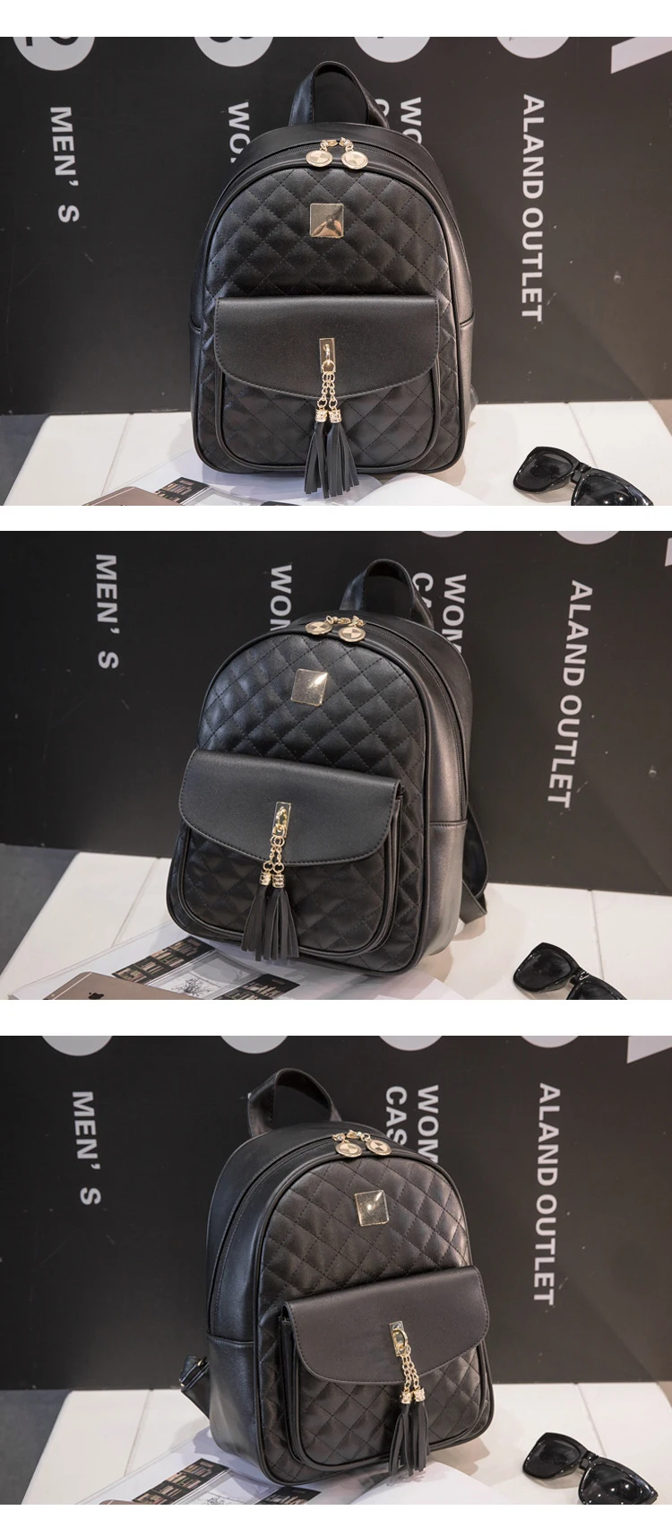 Ромбовидная решетка, женский рюкзак, корейский стиль, для путешествий, для девочек, рюкзаки для студентов, школьная сумка, мягкая сумка на плечо, черные рюкзаки