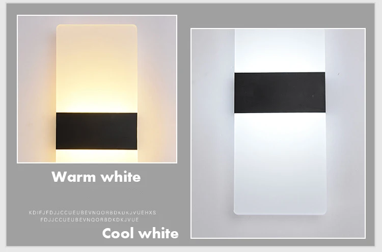 Современный светодиодный настенный светильник Акриловая кровать комната прямоугольный настенный светильник Гостиная, прихожая, ванная светодиодный настенный бра AC220V