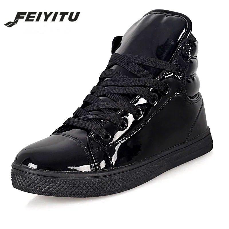 Feiyitu/сезон весна-осень; ботинки с высоким берцем; модная женская обувь на шнуровке; повседневные женские ботильоны на платформе; обувь для учащихся; цвет черный, белый, красный