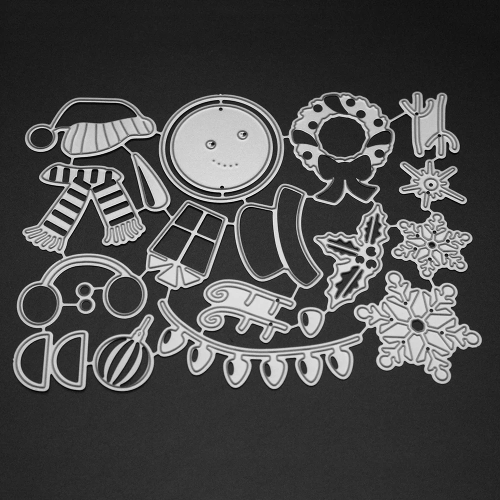  Cute Snowman Metal Cutting Die Scrapbooking Embossing Stencil Card Die For DIY Invitation Album Boo - 32963041449