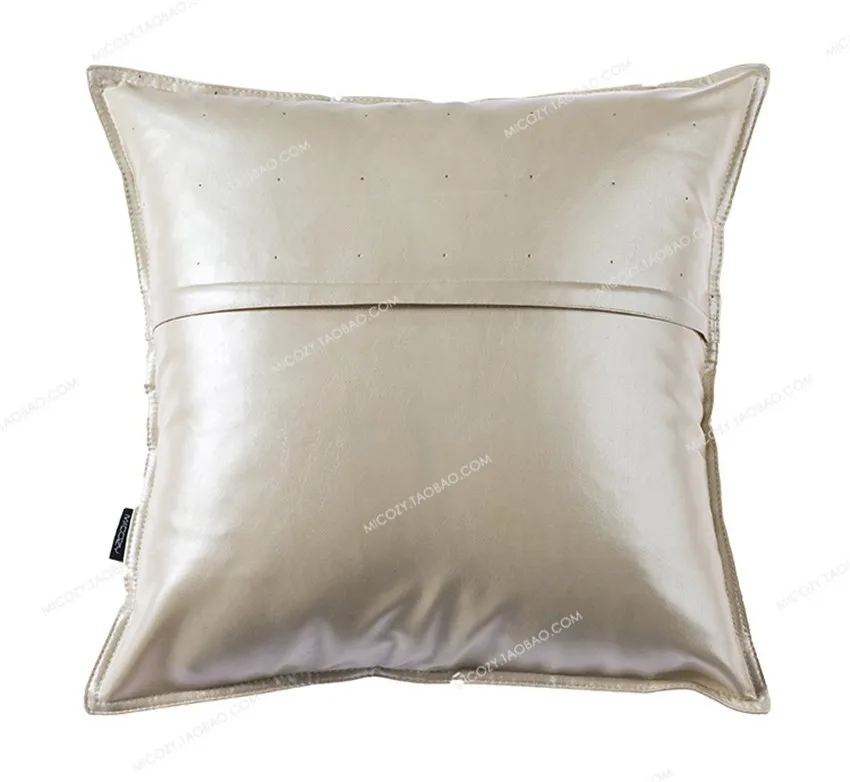 Высококачественный глянцевый мягкий металлический чехол для подушек из искусственной кожи, декор для комнаты, винтажный роскошный Европейский кожзаменитель, домашний текстиль