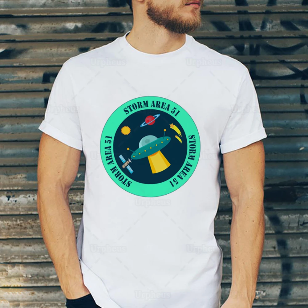 

Storm Area 51 Shirt Funny Classic UFO Alien Believe Tshirt They Can't Stop Us