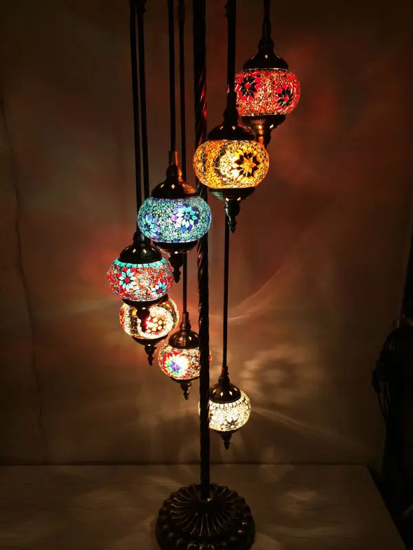 Turkey Istanbul Handicraft Mosaic Art Floor Lamps In Floor