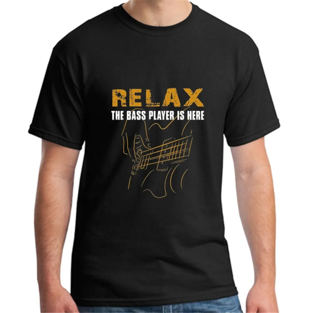 T-Shirts for Men Bass PlayerRelax The Bass Player Is Here Acoustic Electric Guitars Music Man O Neck Short Tees Man T Shirt T-Shirts for Men Bass PlayerRelax The Bass Player Is Here Acoustic Electric Guitars Music Man O Neck Short Tees Man T Shirt