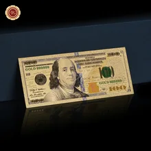 Фольга новые Стиль US100 доллар красочные золото UNC декоративная банкнота Античный Декор изготовленные вручную сувениры