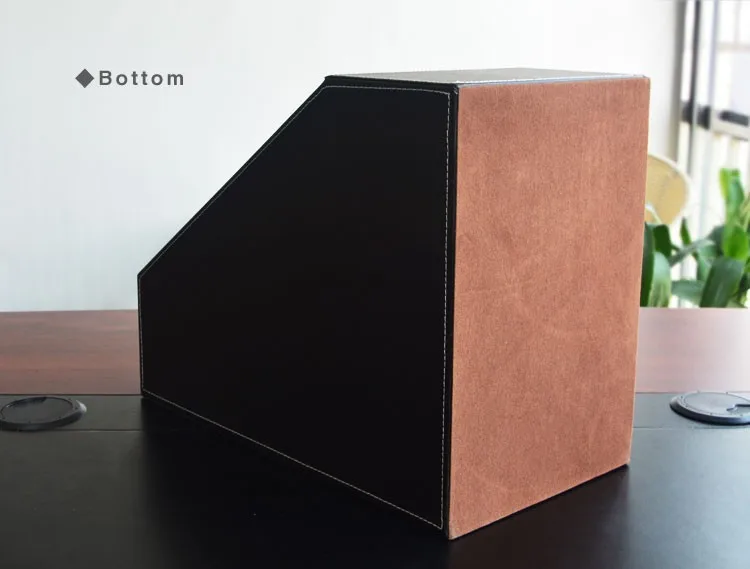 Pitebo 2 отделения, из дерева кожаный пенал файл документа держатель лоток коробка папка для бумаг pigeonhole вешалкки, коричневый