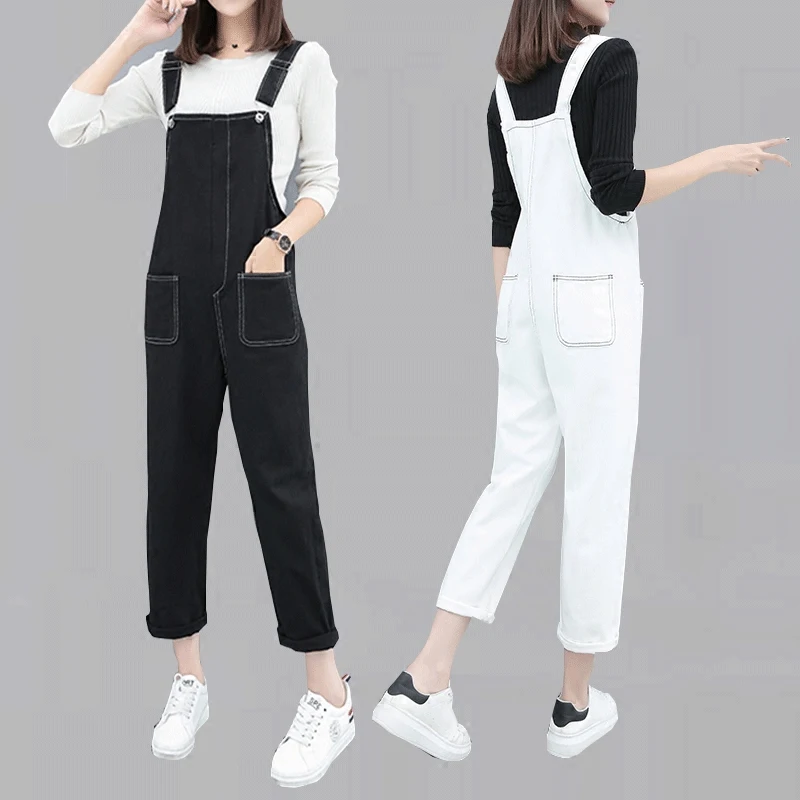 Women 2019 New Denim Trendy All-match Strap Trousers Daily Solid Simple Jumpsuit Korean Elegant Students Womens Rompers YH120 Women 2019 New Denim Trendy All-match Strap Trousers Daily Solid Simple Jumpsuit Korean Elegant Students Womens Rompers YH120