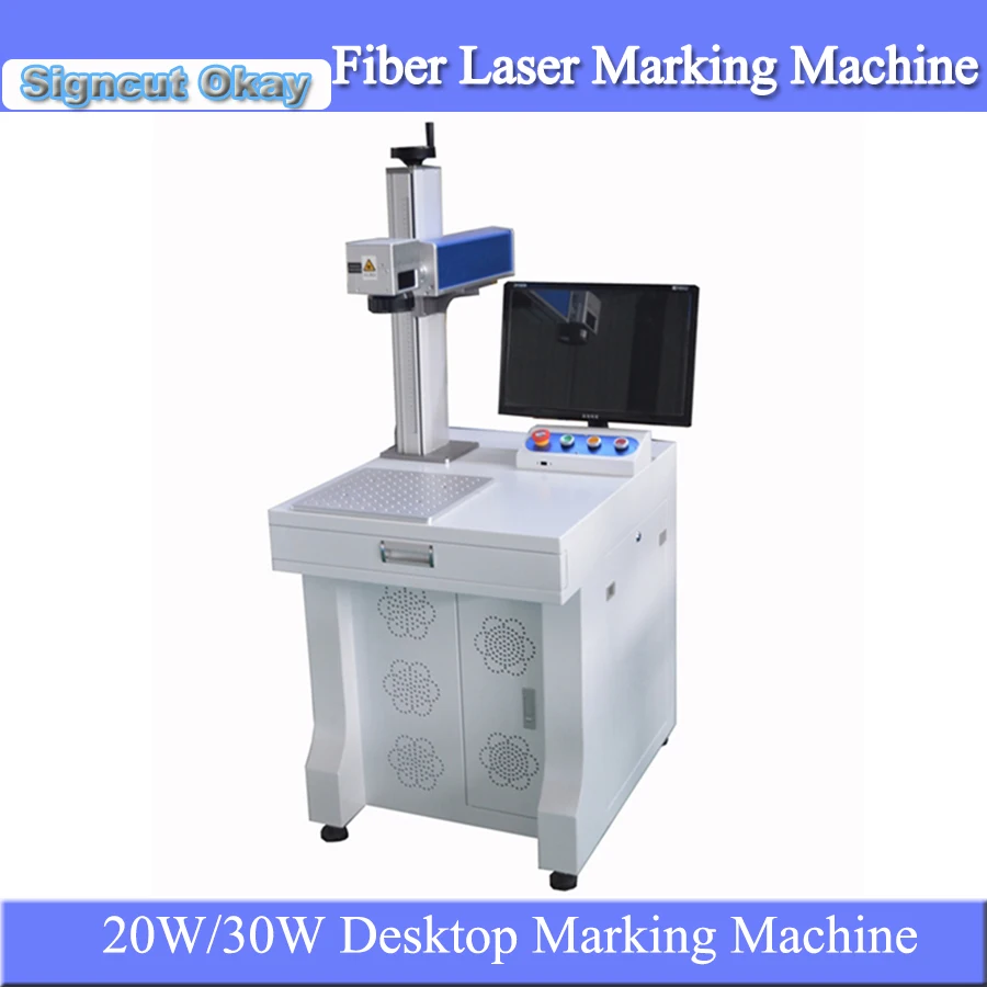 Недорогая настольная волоконная лазерная маркировочная машина CNC для маркировки