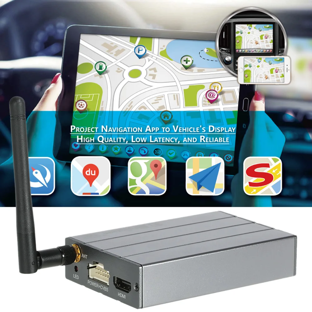 

MiraScreen Car WiFi Display Dongle Mirror HD Box Airplay Miracast DLNA GPS Navigation Car For Android Phone Tablet Pad TV Antenn