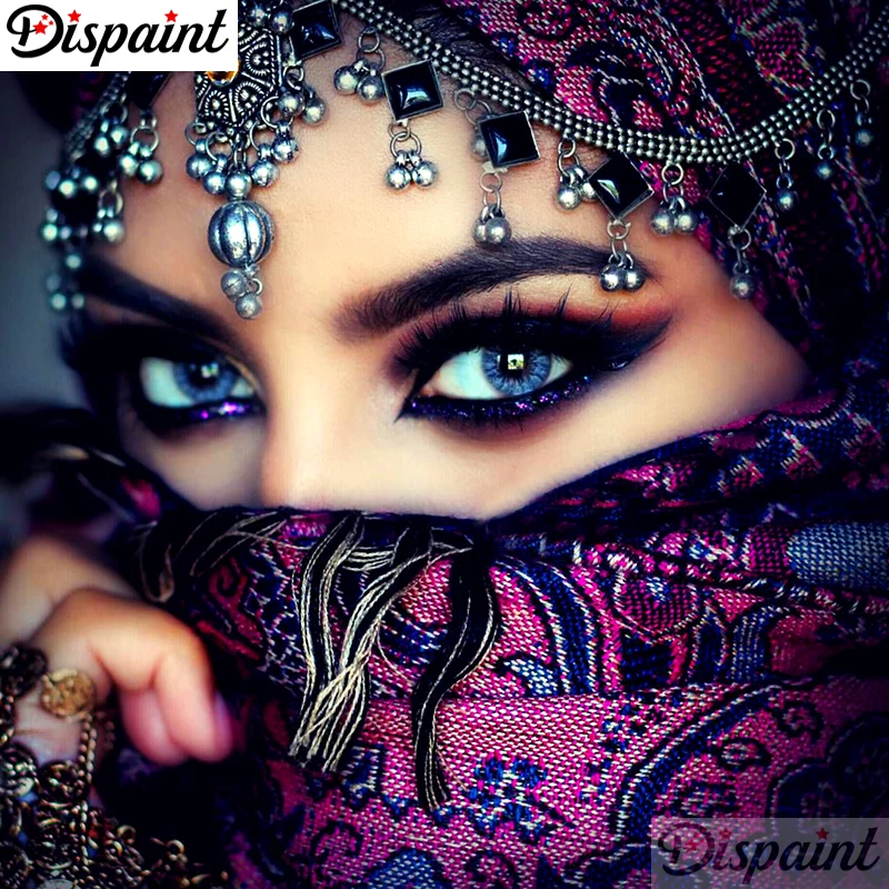 

Dispaint Full Square/Round Drill 5D DIY Diamond Painting "Masked beauty" Embroidery Cross Stitch 3D Home Decor Gift A10628