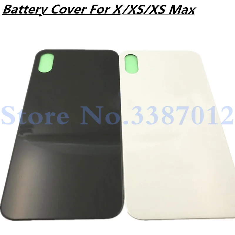 Для iPhone X XS MAX Задняя стеклянная Задняя панель для телефона Крышка батарейного отсека Дверь задняя крышка шасси+ клейкая наклейка