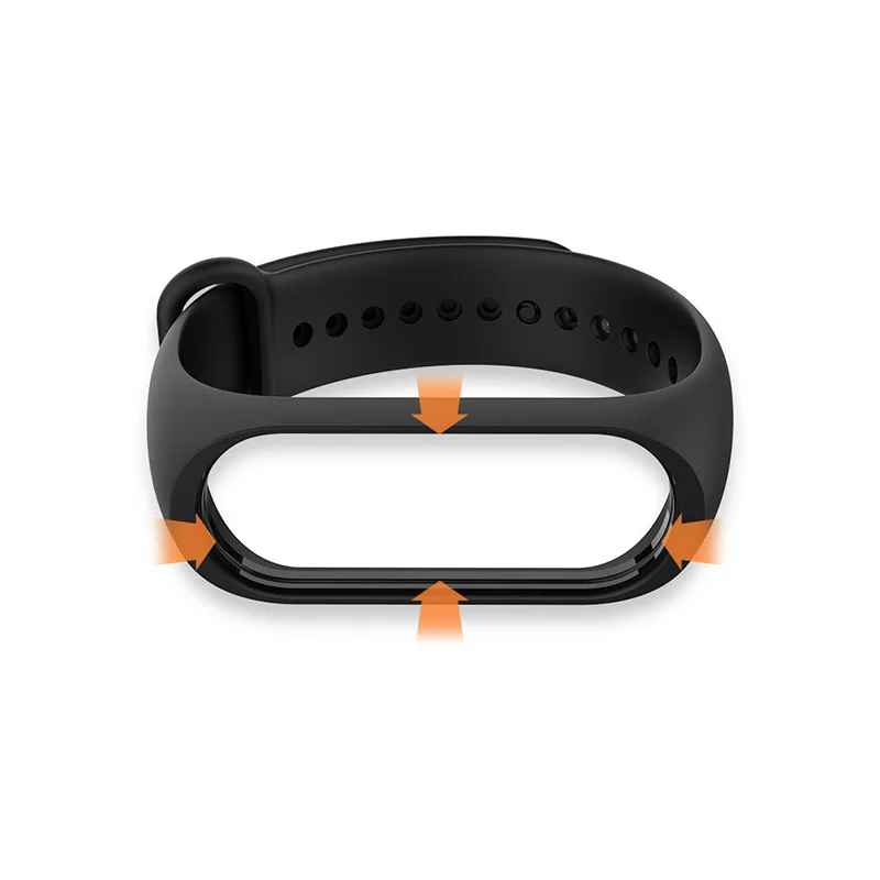 Крепление для спортивной камеры Xiao mi Цвет ремень для Xiaomi mi Band 3/4 mi band 3/4 двойной Материал процесс синтеза мульти Цвет браслет - Цвет: Black