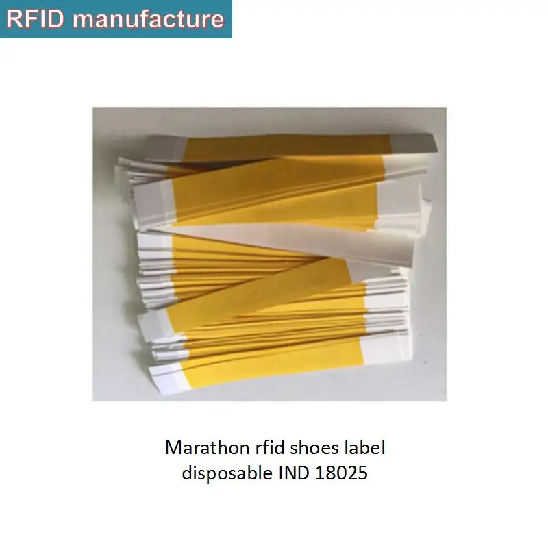 

Chip timing UHF RFID shoe tag label epc gen2 rfid passive sport disposable paper sticker for rfid reader in sport timing systems