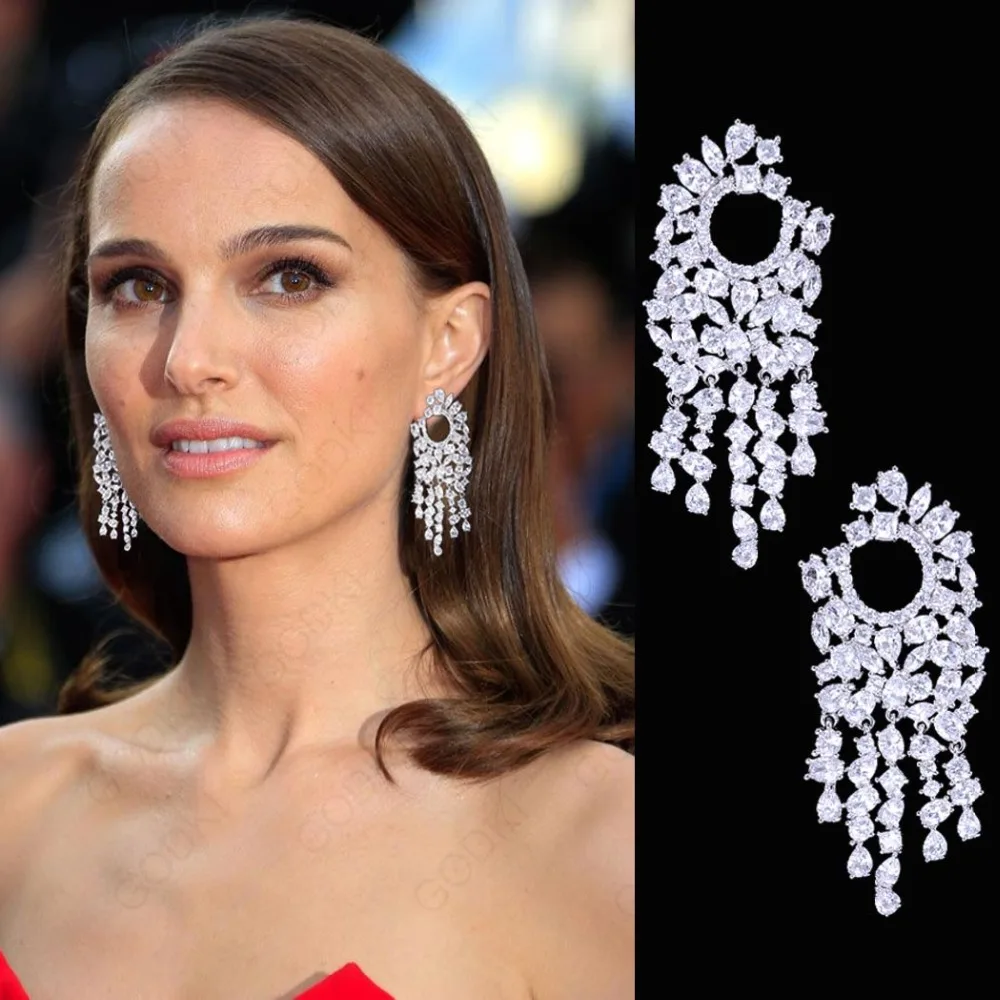 GODK 52mm Luxury Celebrity Favorite Design Cubic Zirconia Women