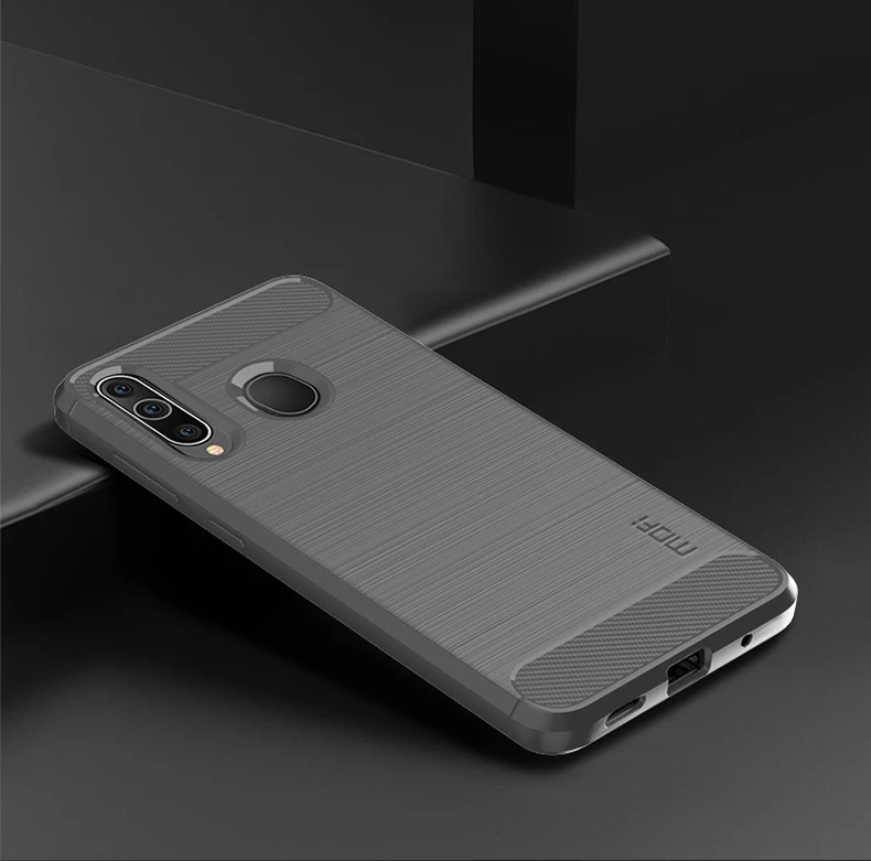 Для samsung A60 MOFi ShenDu серии Мягкий Силиконовый ТПУ гелевый щетка углеродное волокно чехол для телефона чехол для samsung Galaxy A60