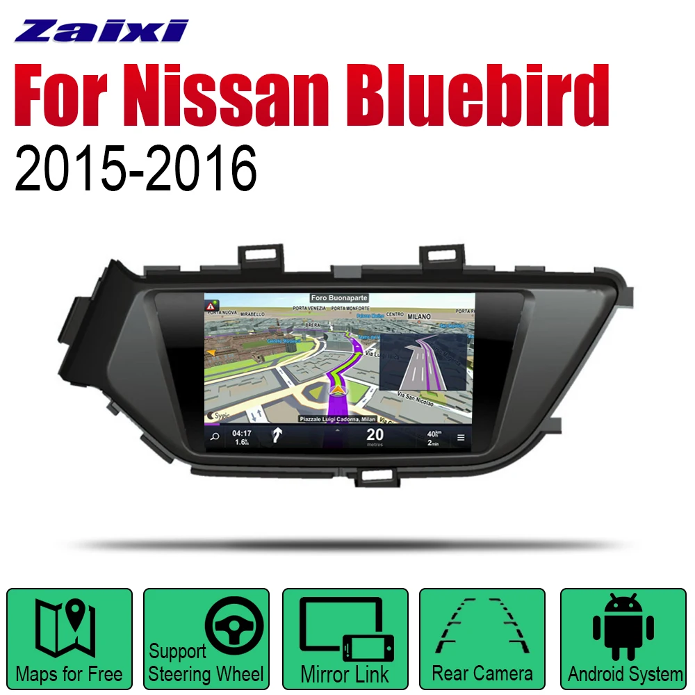 

For Nissan Bluebird 2015~2016 Car Audio Video Multimedia Player Multi-Touch Screen Head Unit GPS Navigation System Radio Stereo