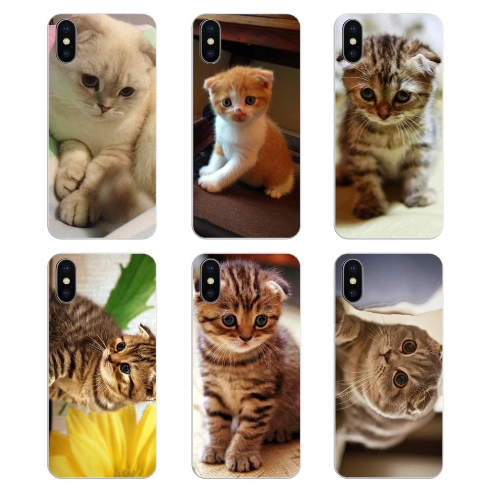 Силиконовый чехол для телефона Xiaomi Redmi 4X S2 3S Note 3 4 5 6 6A Por Pocophone F1 Mi Scottish fold cat Felis catus