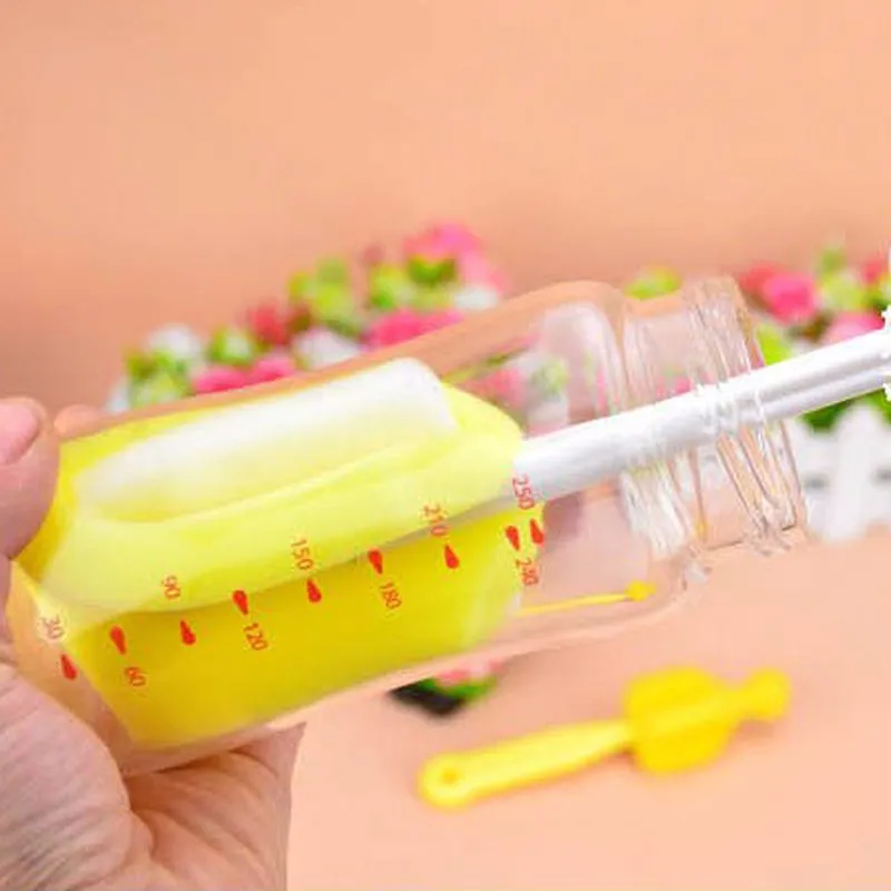 5 шт. детская молочная щетка для бутылочки для кормления Handly Портативный Нейлон и губка трубка очиститель BC1012