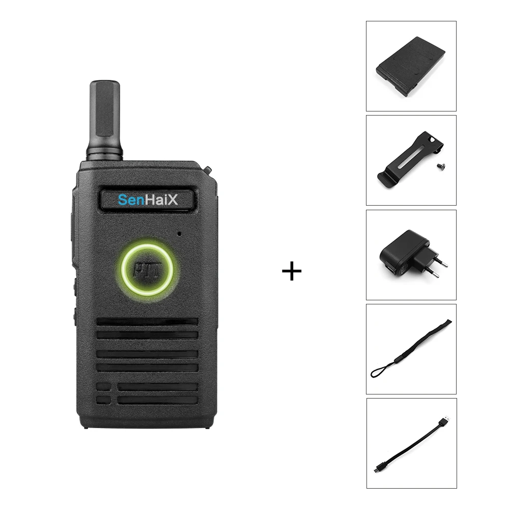 1 piece Ultra Slim two Way Radio With Breathing Lights UHF 400-470 MHz Mini Walkie talkie 16CH 3-5km walkie\x2dtalkie Senhaix 