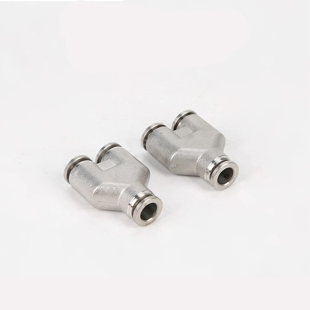 

4/6/8/10/12/14/16mm Y 3 Way Spliter Pneumatic 304 Stainless Steel Push In Quick Connector Release Air Fitting