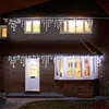 1x Christmas Lights Outdoor Decoration 5m Droop 0.4-0.6m Led Curtain Icicle String Lights New Year Wedding Party Garland Light ► Photo 3/6