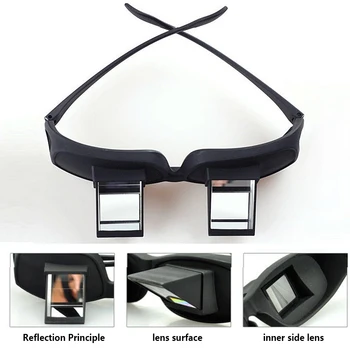 

Lazy Readers Glasses Horizontal Prism Angled Reading Glasses Lazy Readers Lying Down Watching Funny Lazy Periscope Unisex