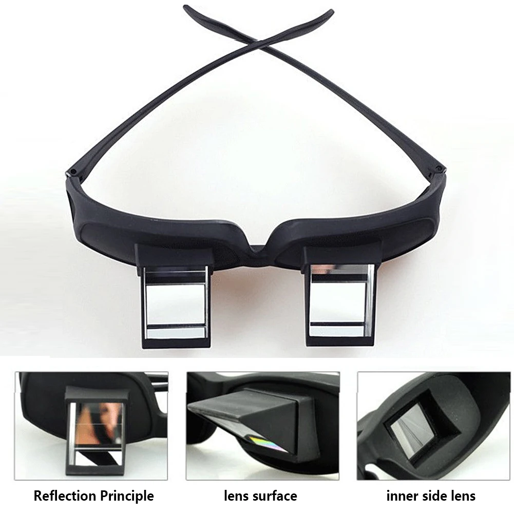 Óculos de Leitura Leitores Preguiçosos Óculos Prisma Horizontal Angular Deitado Assistindo Engraçado Preguiçoso Periscópio Unisex