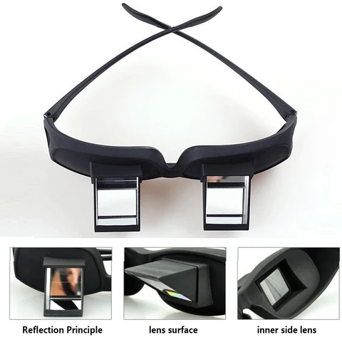 Óculos de Leitura Leitores Preguiçosos Óculos Prisma Horizontal Angular Deitado Assistindo Engraçado Preguiçoso Periscópio Unisex