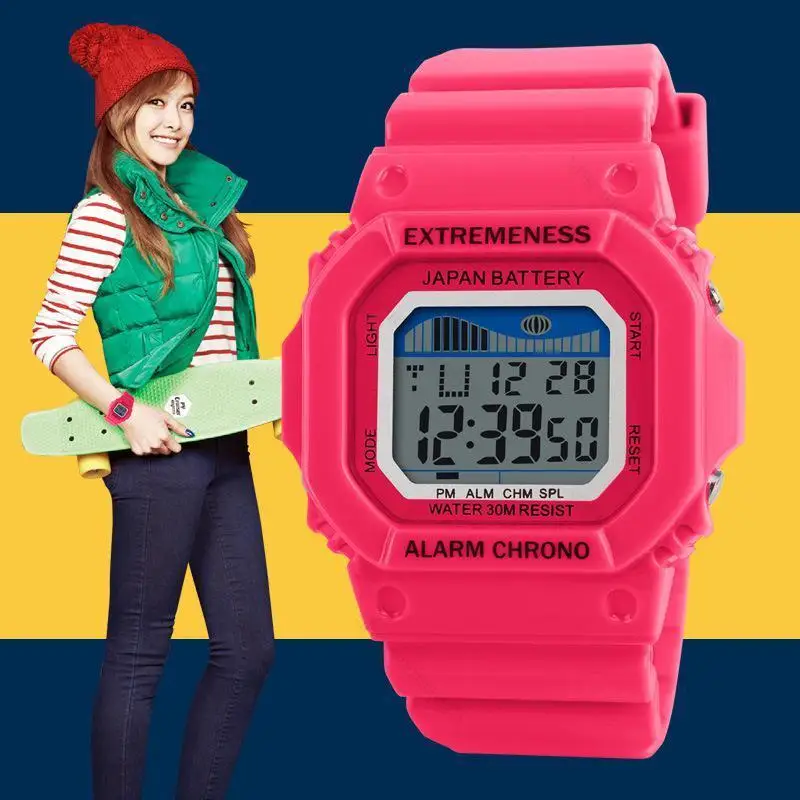 Multifunction Outdoor font b Sports b font LED Digital Quartz font b Watch b font font