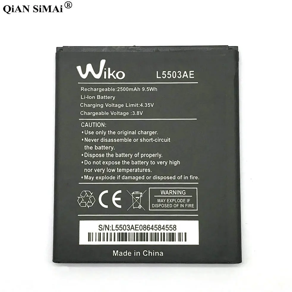 Новый высококачественный аккумулятор 2500 мАч для Wiko L5503AE Rainbow 4G WAX Biackphone BP1 Explay 4Game