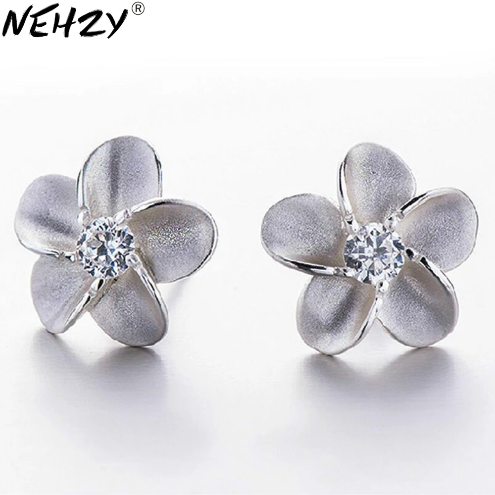 

Silver high-grade crystal jewelry wild flower earrings lovely lady fashion high quality jewelry manufacturers, wholesale